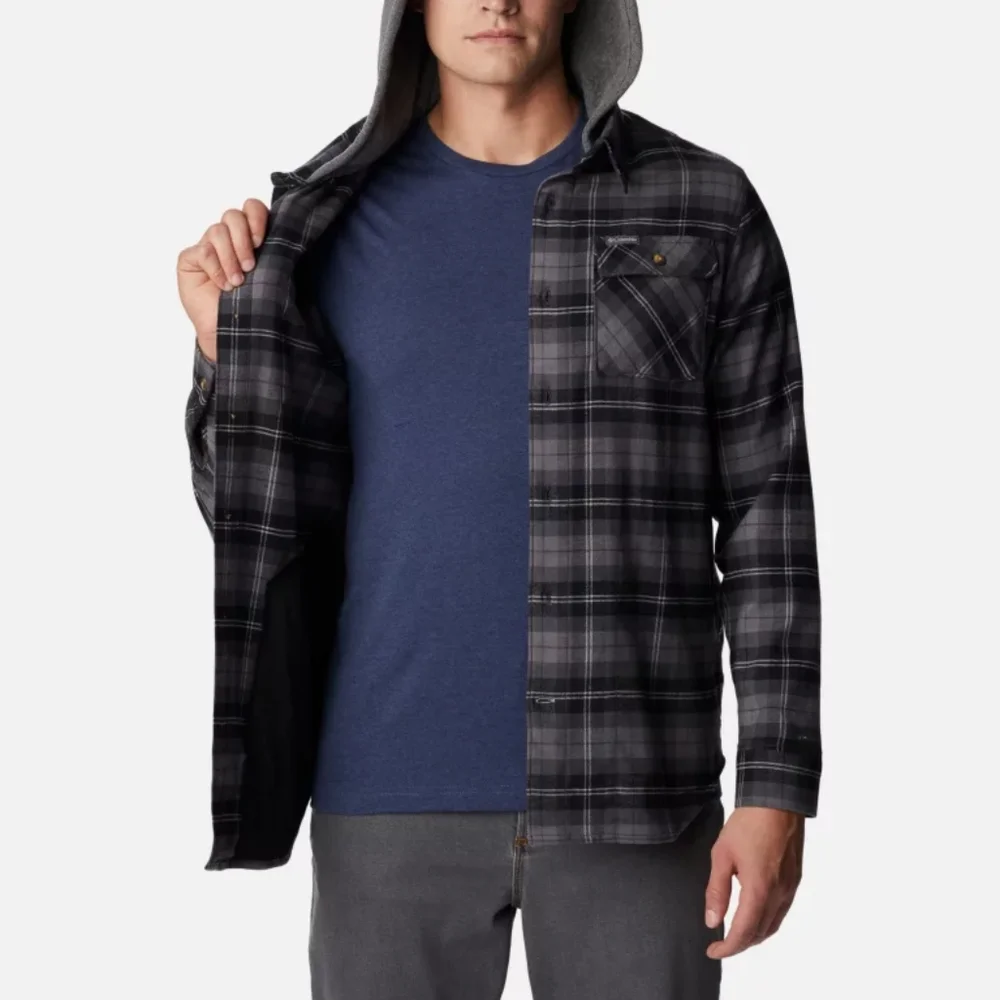 NWT Columbia Men's 'Flare Gun' Stretch Flannel Hoodie, Shacket